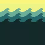 Imagem de vetor de padrão de onda de mar em azulejo